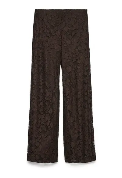Pantaloni eleganti pentru dama maro - stofa
