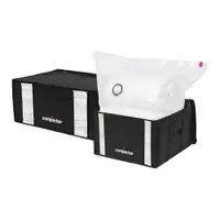 Cutii de depozitare pentru haine 2 buc. din material textil cu vacuum/cu pereți întăriți 50x65x27 cm Black Edition – Compactor