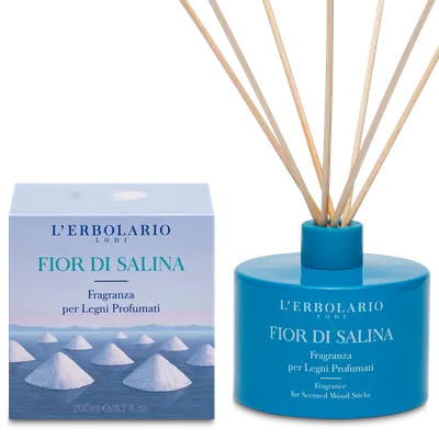L'Erbolario Parfum pentru camera cu betisoare Fior Di Salina, 200ml