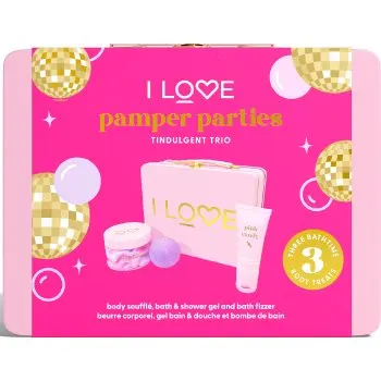 I Love Pamper Parties Tindulgent Trio set cadou intr- o cutie