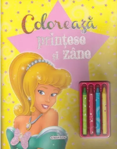 Colorează prințese și zâne (+4 creioane) - Paperback brosat - ***