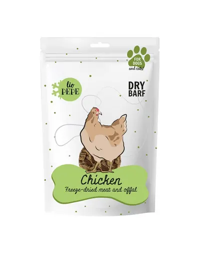 PAKA ZWIERZAKA PEPE Carne liofilizată inimi de pui 60 g