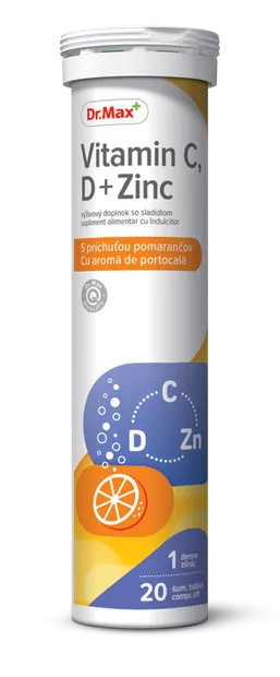 Dr. Max Vitamina C, D + Zinc, 20 comprimate efervescente