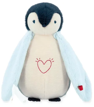 Jucărie de pluș cu lampă Kaloo - Pinguin, 20 cm, albastru