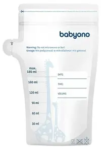 Pungi pentru depozitarea laptelui BabyOno - 1084, 180 ml, 30 bucăți