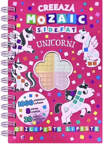 Creează mozaic sidefat - Unicorni - Hardcover