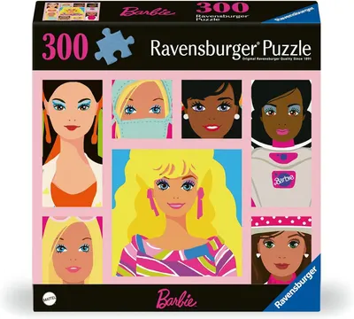 Puzzle Ravensburger din 300 piese - Barbie: Multiplele fețe ale femeilor puternice