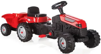 Tractor cu remorca Pilsan - Active, rosu