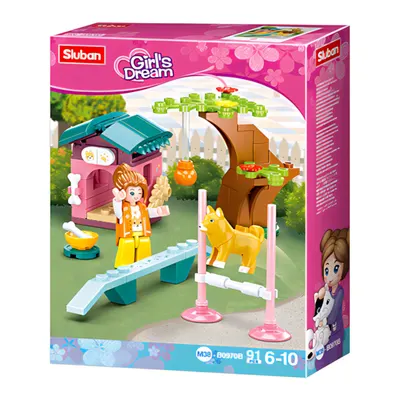 Constructor Sluban Girl's Dream - Zonă pentru antrenamentul câinilor, 91 piese