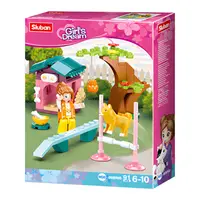 Constructor Sluban Girl's Dream - Zonă pentru antrenamentul câinilor, 91 piese