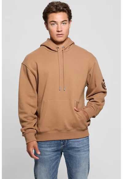 Hanorac cu logo - Maro camel
