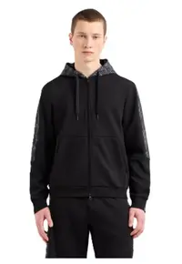 Hanorac barbati cu fermoar M HOODIE FZ MONOGRAM PRINTED - Bumbac - Negru -