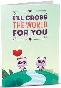 Felicitare iGreet - Voi strabate lumea pentru tine