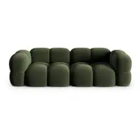 Canapea verde cu tapițerie din catifea 250 cm Loretto – Cosmopolitan Design