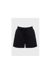 Pantaloni scurti dama - 302390854 - Poliester/Bumbac - Negru - Negru