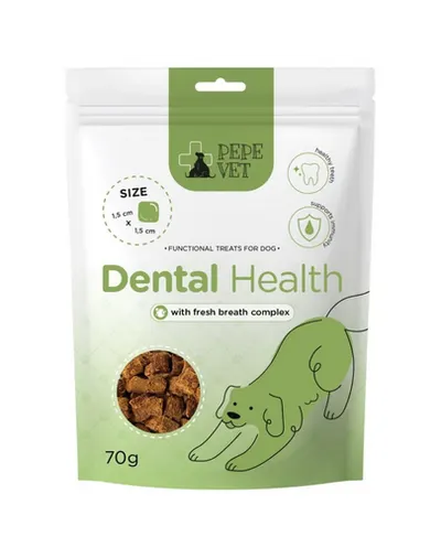 PAKA ZWIERZAKA PEPE Vet Dental Health 70 g gustări funcționale pentru sănătatea dinților la câini