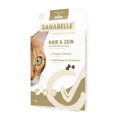 Hrana uscata pentru pisici Sanabelle Hair and Skin 8 kg