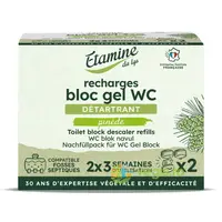 Rezerva 2 Pastile Gel pentru Curatare si Detartrare Toaleta cu Parfum de Pin si Eucalipt 100ml