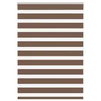 vidaXL Jaluzea tip zebra maro lățime țesătură 105,9 cm poliester