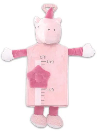 Bandă de măsură pentru perete pentru copii Lorelli - Unicorn, roz