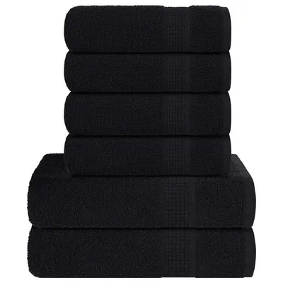 Gossi set prosoape 8 buc negru 360 g/m2 100% bumbac