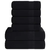 Gossi set prosoape 8 buc negru 360 g/m2 100% bumbac