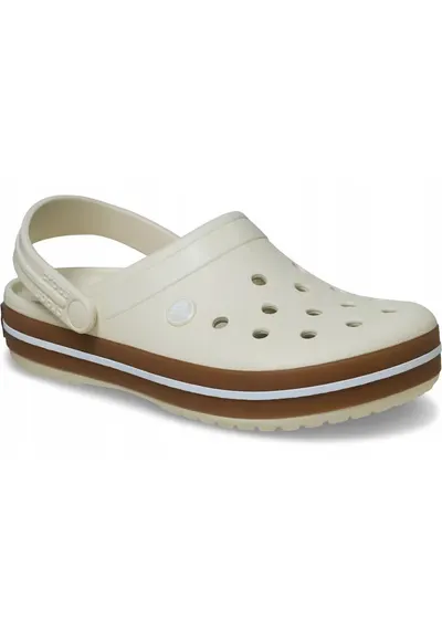 Saboti barbati - Crocband Gum Clog - alb Summit White - Croslite - impermeabili - Alb