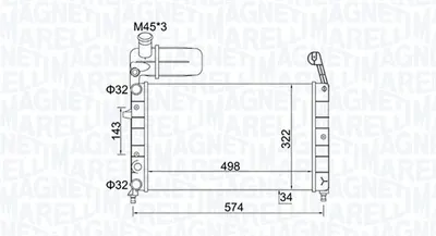 Radiator racire motor potrivit FIAT TEMPRA, TIPO; LANCIA DEDRA 1.4-2.0