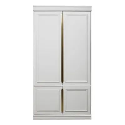 Șifonier gri deschis din lemn de pin 110x215x44 cm Organize – WOOOD