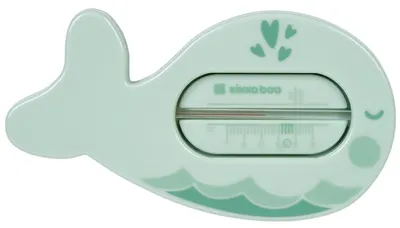 Termometru pentru baie KikkaBoo - Whale, Mint