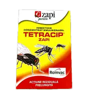 Tetracip Zapi 100 ml, insecticid concentrat emulsionabl, Romvac, actiune rapida si reziduala, muste, tantari, insecte taratoare - Default Title