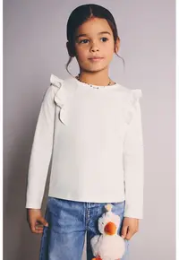 Bluza regular-fit cu decolteu la baza gatului - Alb murdar