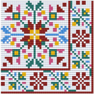 Set creativ cu pixeli Bright Toys - Broderie bulgară, motive Kyustendil, Pixel Classic