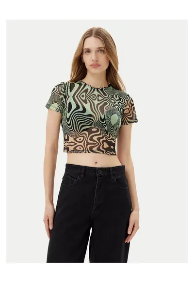 Tricou dama - Scurt - Multicolor
