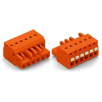 1-conductor female plug; push-button; 2.5 mm²; Pin spacing 5.08 mm; 14-pole; 2,50 mm²; orange