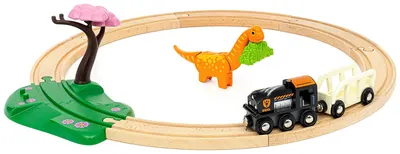 Set de joacă Brio - Trenul cu dinozauri și șine