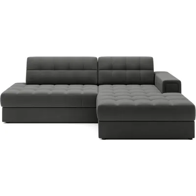 Colțar taupe extensibil cu tapițerie din catifea (cu colț pe partea dreaptă/cu șezlong) Blezalt – ELTAP
