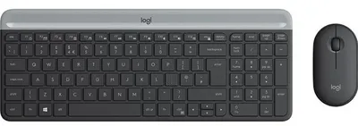 Set mouse si tastatura wireless Logitech - Combo MK470, gri