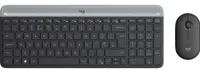 Set mouse si tastatura wireless Logitech - Combo MK470, gri
