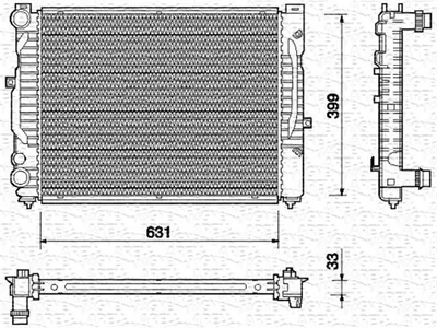 Radiator racire motor (manual) potrivit AUDI A4 B5, A6 C5; SKODA SUPERB I; VW PASSAT B5, PASSAT B5.5 1.6-2.3 11.94-03.08