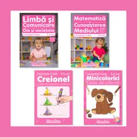 Pachet educațional 3-4 ani, L. Culea (Set domenii + Carte de colorat + Creionel)
