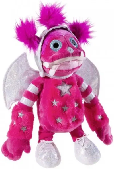 Jucărie de pluș Heunec "Cântărețul mască" - Monstrul roz, 30 cm