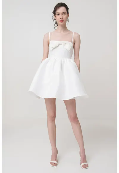 Rochie mini uni - Alb