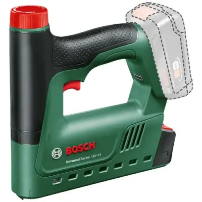 Capsator pe acumulator Bosch UniversalTacker 06032A7000, 18 V, 30 capse/min, capse de 11.4 mm, 14 mm cuie, 1000 capse tip 53, fara acumulator/incarcator