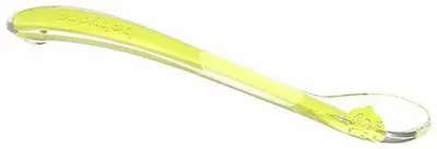 Lingurița din silicon Babyono - Baby Smile, galben