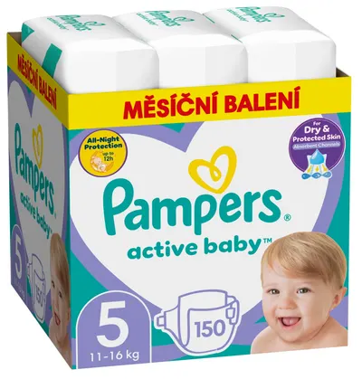 Scutece bebelusi Pampers - Active Baby 5, 150 buc.