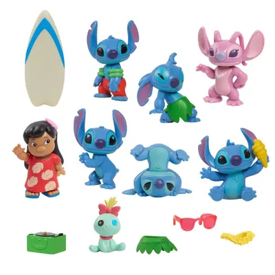 Set 13 figurine Disney Stitch Deluxe