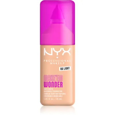 NYX Professional Makeup Make ‘Em Wonder make-up usor matifiant culoare 06 Light 30 ml