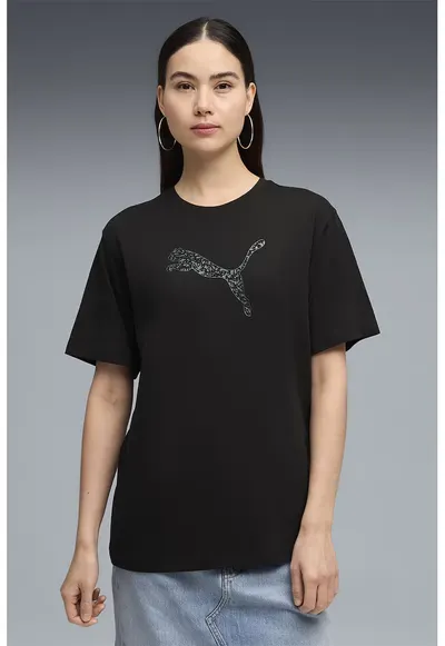 Tricou relaxed-fit cu imprimeu logo - Negru