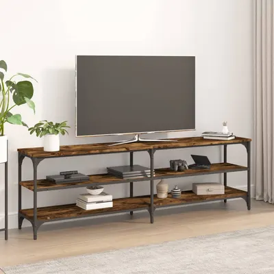 vidaXL Comodă TV, stejar fumuriu, 160x30x50 cm, lemn prelucrat